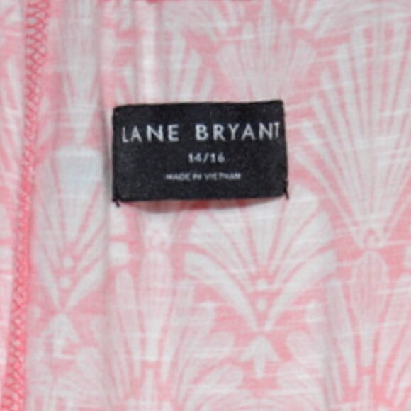 Lane Bryant Pink Floral Maxi Dress - Size: 14/16 – Flutter Sleeve, Scoop Neck - Picture 4 of 5